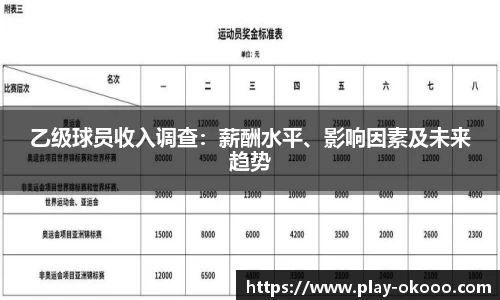 乙级球员收入调查：薪酬水平、影响因素及未来趋势